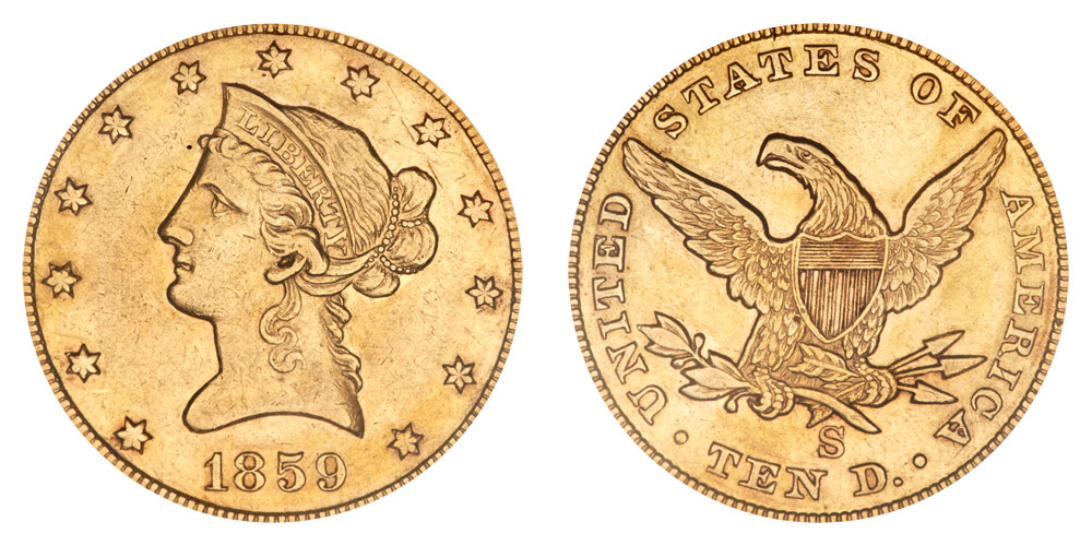 Coronet Head Gold $10 Eagle - Price Charts & Coin Values