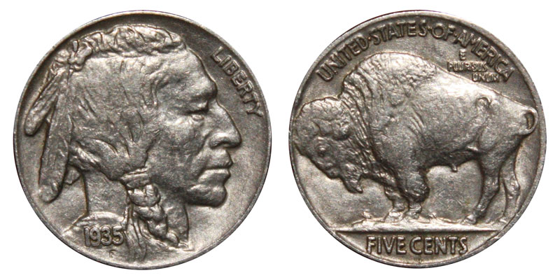 1935 Buffalo Nickels Indian Head Nickel. 11231 - Sale, Buy Now Online - Item #483955