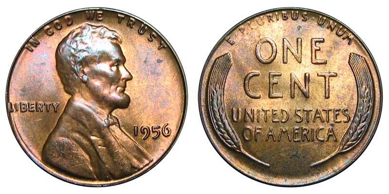 1956 Lincoln Wheat Penny Coin Value Prices, Photos & Info