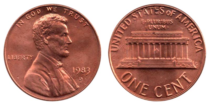 1983 D Lincoln Memorial Cent Penny Value And Prices