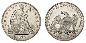 <b>1846-O Seated Liberty Silver Dollar