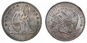 <b>1875-CC Seated Liberty Quarter