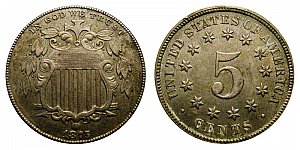 <b>1875 Shield Nickel