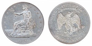 <b>1876-CC Trade Silver Dollar: Type 1 Obverse - Type 2 Reverse