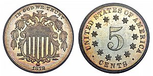 <b>1878 Shield Nickel: Proof Only