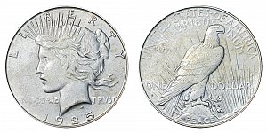 <b>1925-S Peace Silver Dollar