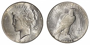 <b>1928-S Peace Silver Dollar