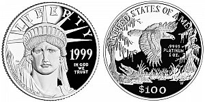 1999 American Platinum Eagle
