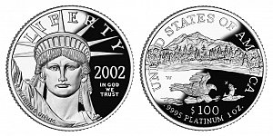 2002 American Platinum Eagle