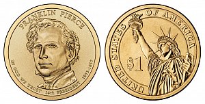 2010 Franklin Pierce Presidential Dollar Coin