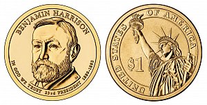 2012 Benjamin Harrison Presidential Dollar Coin