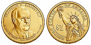 2014 Franklin D. Roosevelt Presidential Dollar Coin Design