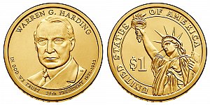 2014 Warren G. Harding Presidential Dollar Coin Design