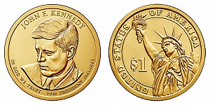 2015 John F. Kennedy Presidential Dollar Coin Design