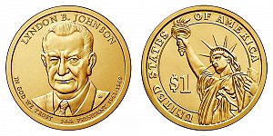 2015 Lyndon B. Johnson Presidential Dollar Coin Design