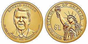 2016 Ronald Reagan Presidential Dollar Coin Design