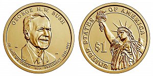 2020 George H.W. Bush Presidential Dollar Coin Design