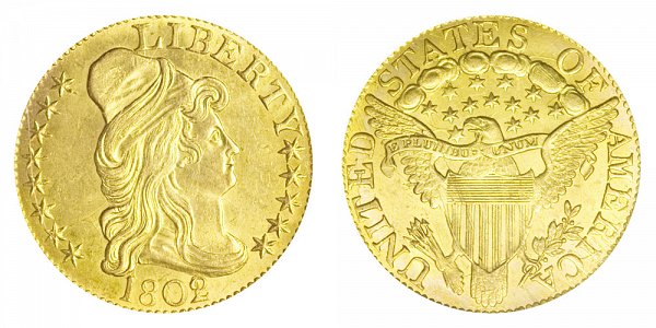 1802/1 Turban Head $5 Gold Half Eagle - Five Dollars 