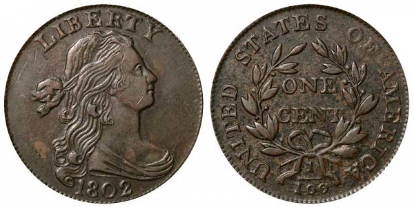 1802 Draped Bust Large Cent Penny - Varieties 