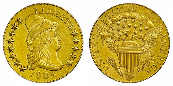1804 Plain 4 - Turban Head $10 Gold Eagle - Ten Dollars - Restrike Proof 