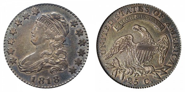 1818 Capped Bust Quarter - Normal Date