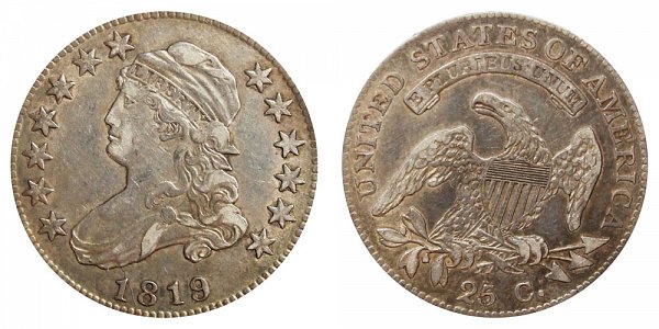 1819 Capped Bust Quarter - Small 9 
