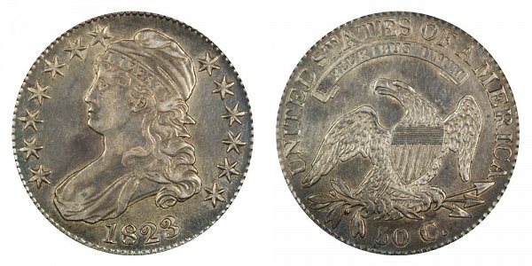 1823 Capped Bust Half Dollar Varieties - Difference and Comparison 