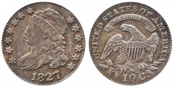 1827 Capped Bust Dime - Pointed Top 1