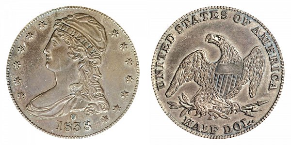 1838 O Capped Bust Half Dollar - New Orleans 