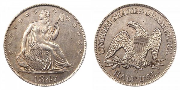 1847 O Seated Liberty Half Dollar 
