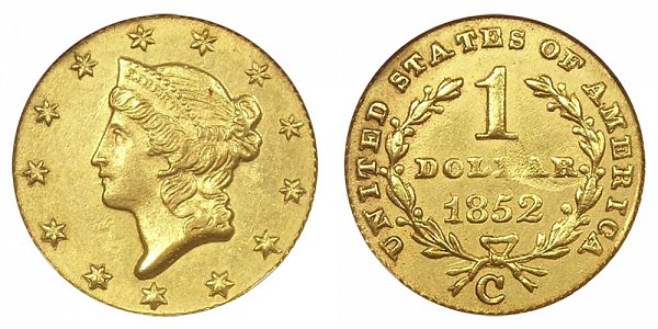 1852 C Liberty Head Gold Dollar G$1 