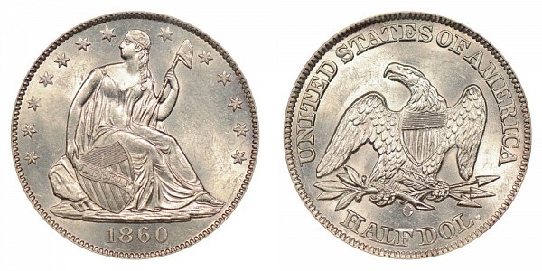 1860 O Seated Liberty Half Dollar 