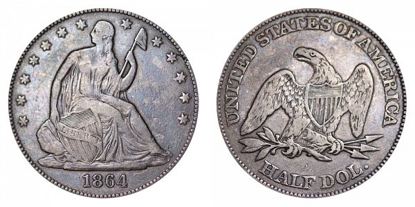 1864 Seated Liberty Half Dollar 