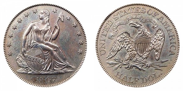 1867 Seated Liberty Half Dollar 