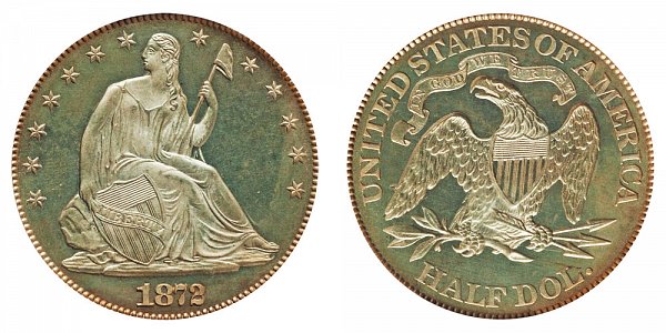1872 Seated Liberty Half Dollar 