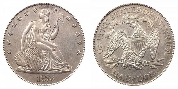 1873 S Seated Liberty Half Dollar - No Arrows 