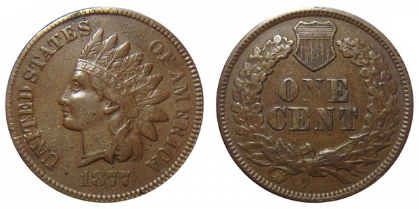1877 Indian Head Cent Penny