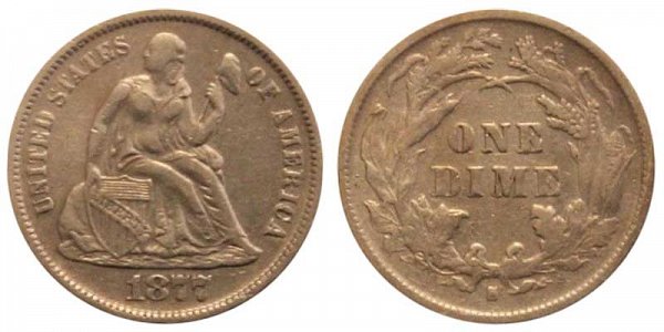 1877 S Seated Liberty Dime 