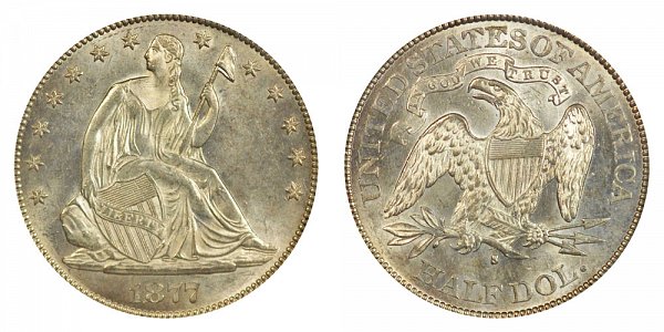 1877 S Seated Liberty Half Dollar 