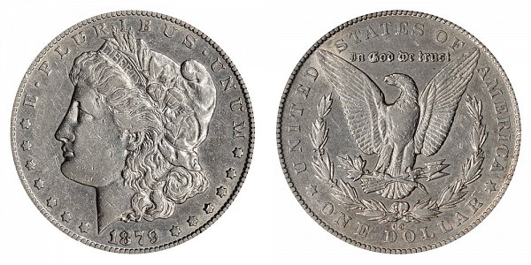 1879 CC Morgan Silver Dollar - Capped Die CC Over CC RPM 