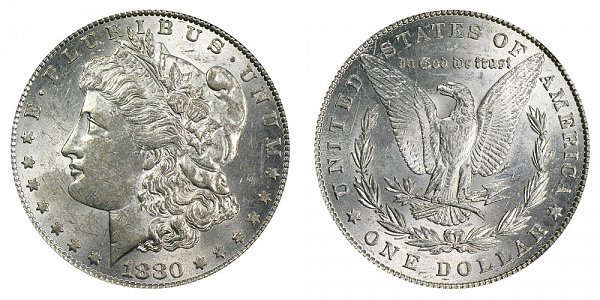 1880/79 Morgan Silver Dollar - 80 Over 79 Overdate 