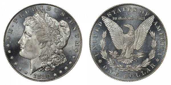 1880 S Morgan Silver Dollar - Normal Date