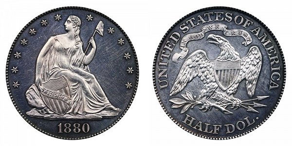 1880 Seated Liberty Half Dollar 