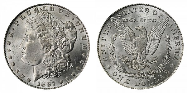 1887/6 O Morgan Silver Dollar - 7 Over 6 Overdate