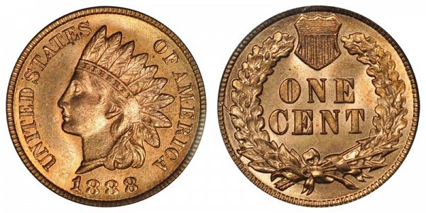 1888 Indian Head Cent Penny