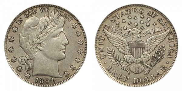 1894 Barber Silver Half Dollar 