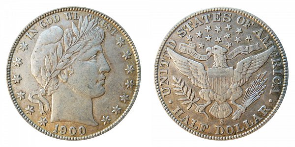 1900 S Barber Silver Half Dollar