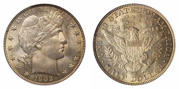 1903 S Barber Silver Half Dollar