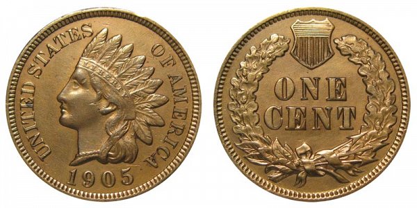 1905 Indian Head Cent Penny