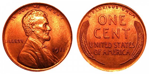 1911 Lincoln Wheat Cent Penny